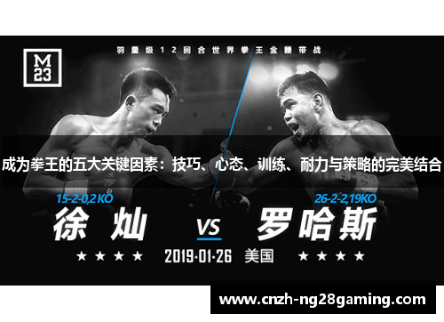 成为拳王的五大关键因素：技巧、心态、训练、耐力与策略的完美结合