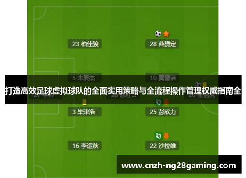 打造高效足球虚拟球队的全面实用策略与全流程操作管理权威指南全