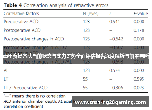 西甲赛场各队当前状态与实力走势全面评估报告深度解析与前景判断